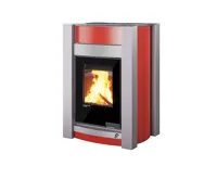 HS Flamingo Krbová kamna AQUAFLAM VARIO ® KALMAR 11kW červená teplovzdušná verze)