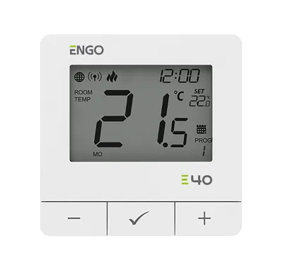 ENGO Controls Chytrý termostat E40-230W ZigBee/868MHz, 230V, bílá