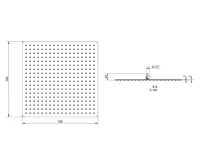 SAPHO SLIM hlavová sprcha, 500x500mm, nerez lesk (7)