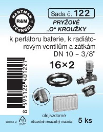 Hartman sada č. 122: sada "o" kr. radiátor.vent. dn 10 - 16x2 - 5x5012