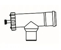 ALMEVA STARR revizní T-kus s měřícím otvorem redukovaný 110/ 80