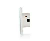 TUYA / SmartLife Nástěnný vypínač pro rolety, žaluzie, Smart Zigbee WIFIWC10WT, sklo, bílá (3)