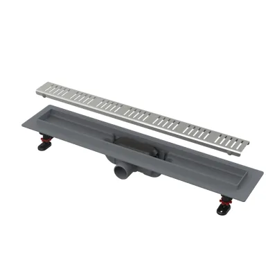 ALCAPLAST Sprchový liniový žlab plastový, s okrajem a perforovaným roštem, délka 550 mm APZ10-550M