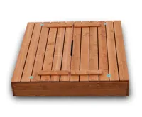 Dřevěné Pískoviště 120x120 cm - barva týk (4)