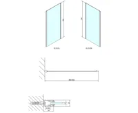 POLYSAN EASY boční stěna 900mm, čiré sklo (7)