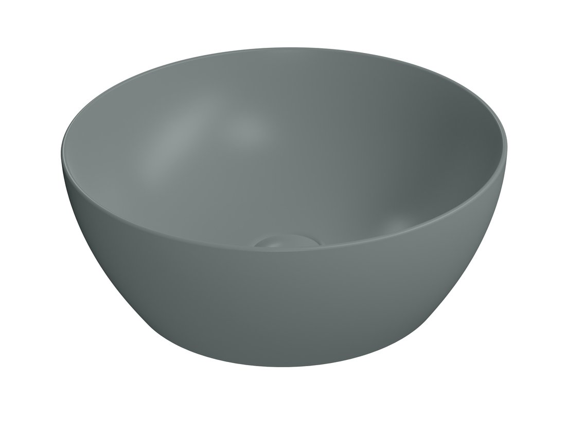 Gsi pura keramické umyvadlo na desku, průměr 42cm, agave mat