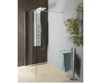 AQUALINE WALK-IN zástěna jednodílná k instalaci na zeď, 900x1900 mm, sklo čiré