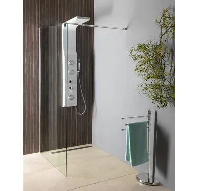 AQUALINE WALK-IN zástěna jednodílná k instalaci na zeď, 900x1900mm, sklo čiré