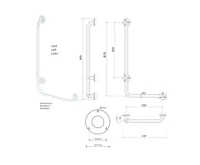 SAPHO HANDICAP nástěnné madlo LEVÉ 810x550mm, nerez lesk (5)