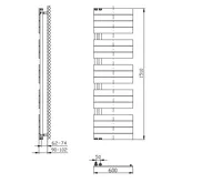 AQUALINE MILI otopné těleso 600x1510mm, černá mat (7)