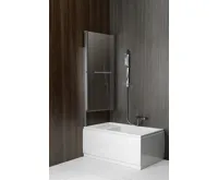 POLYSAN RIONI vanová zástěna s pneumatickým zdvihem, š. 710mm, stříbrná, čiré sklo (5)