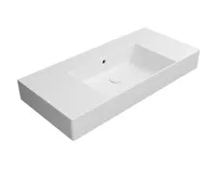 GSI KUBE X keramické umyvadlo 100x47cm, s odkládacími plochami, broušená spodní hrana, bez otvoru, bílá mat GSI KUBE X keramické umyvadlo 100x47cm, s odkládacími plochami, broušená spodní hrana, bez otvoru, bílá mat