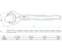 BGS Klíč plochý 38,0 mm, jednostranný (1)