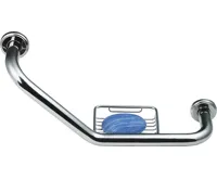 SAPHO Madlo zahnuté s drátěnou mýdlenkou, 400x250x120mm, nerez lesk (3)