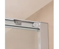 Sprchový kout, Kora Lite, čtvrtkruh, 80 cm, R550, chrom ALU, sklo Čiré (5)