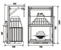 HS Flamingo Laudel  700 PANORAMA Krbová vložka - horní otevírání 6877-56 (2)
