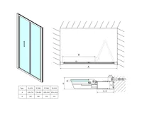 POLYSAN EASY sprchové dveře skládací 700mm, čiré sklo (15)