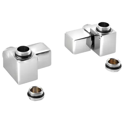 SAPHO CUBE COMBI připojovací sada ventilů ruční rohová, pravá, chrom