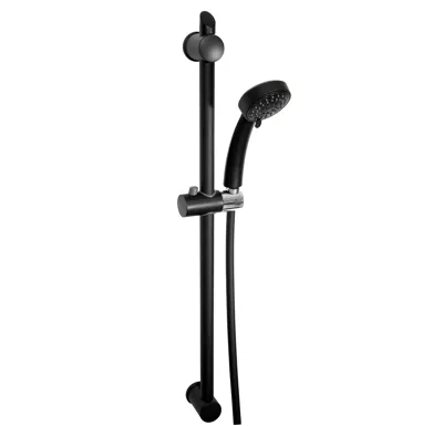 NOVASERVIS Sprchová souprava s nastavitelnou roztečí otvorů, černá - KIT602,5