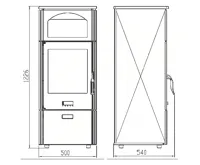 PLAMEN Litinová krbová kamna LAGUNA - červená (11)