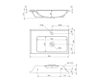 SAPHO ARANA umyvadlo rohové, litý mramor, 56x35cm, levé, bílá (5)