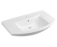 AQUALINE ZERO 86 keramické umyvadlo nábytkové 86x50cm, bílá