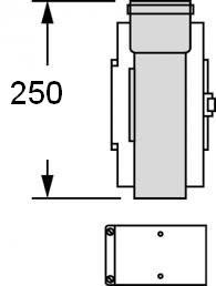 Vaillant revizní otvor, 0,25 m, o 80/125 mm