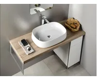 SAPHO JUMPER keramické umyvadlo na desku, 50x40cm, bílá (7)