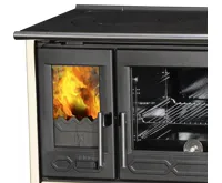 PLAMEN Sporák na tuhá paliva 850 GLAS - P béžový (3)