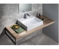 SAPHO GODIVA umyvadlo, litý mramor, 58x44cm, bílá (5)