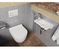 Ravak umývátko Chrome L white s otvory Ravak umývátko Chrome L white s otvory