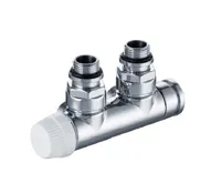 Honeywell Therafix Desing H-blok s termostat.ventilem rohový chrom levý