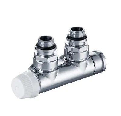 Honeywell Therafix Desing H-blok s termostat.ventilem rohový chrom levý