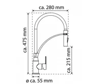 Eisl Carneo černá / lesklý chrom (16)