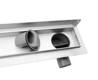 AQUALINE KROKUS nerezový podlahový žlab s roštem, ke stěně, L-860, DN50 (5)