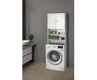 AQUALINE SIMPLEX ECO skříňka za pračku 63x25x190cm, bílá (6)