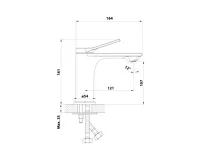 AQUALINE BOLERO stojánková umyvadlová baterie, chrom (6)
