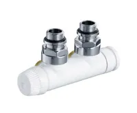 Honeywell Therafix Desing H-blok s termostat.ventilem rohový bílý, levý, DN15