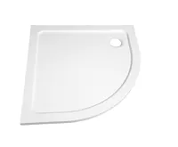 AQUALINE TECMI sprchová vanička z litého mramoru, čtvrtkruh 80x80cm, R550, bílá (5)