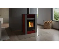 HS Flamingo Krbová kamna AQUAFLAM VARIO ® LEND 11/7kW červená, elektronická regulace (18)