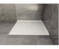 POLYSAN MIRAI sprchová vanička z litého mramoru, čtverec 100x100x1,8cm, bílá (9)