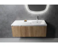 SAPHO ARECA umyvadlo, litý mramor, 101x51,5cm, pravé, bílá (4)