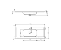 SAPHO ARUBA umyvadlo, Rockstone, 150x51,5cm, bílá mat (6)