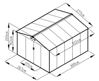 Zahradní domek ARES E 8,84 m2 antracit IWH-10230048 (4)