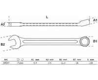 BGS Klíč očkoplochý , 7 mm (1)