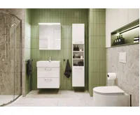 Aira, koupelnová skříňka, galerka, bílá, 600x700x140 mm (4)