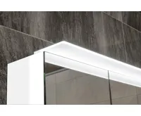 SAPHO LINEX galerka s LED osvětlením, 80x70x15cm, dub stříbrný (3)