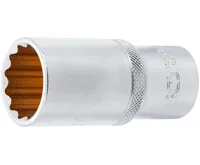 BGS Hlavice nástrčná, 1/2" 12,5 mm 12ti hranná, prodloužená 26 mm BGS Hlavice nástrčná, 1/2" 12,5 mm 12ti hranná, prodloužená 26 mm