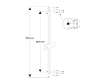 Držák sprchy posuvný 60 cm (1)