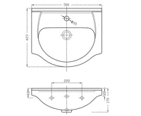 AQUALINE SIMPLEX ECO 50 umyvadlová skříňka včetně umyvadla 47x83,5x29cm (8)